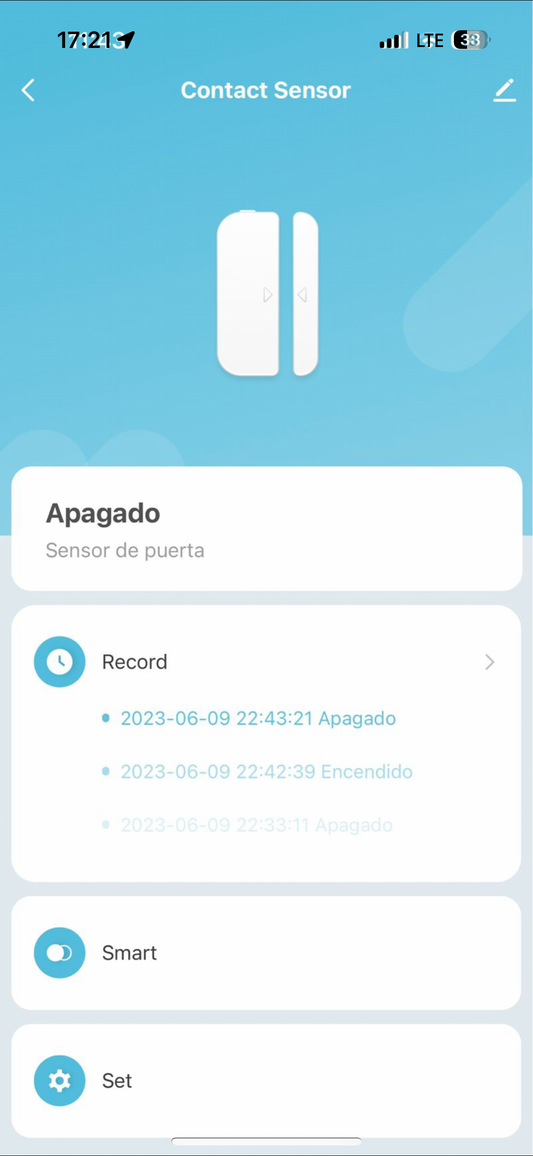 6.Seguridad: Alarma para puerta / ventana wifi Pilas