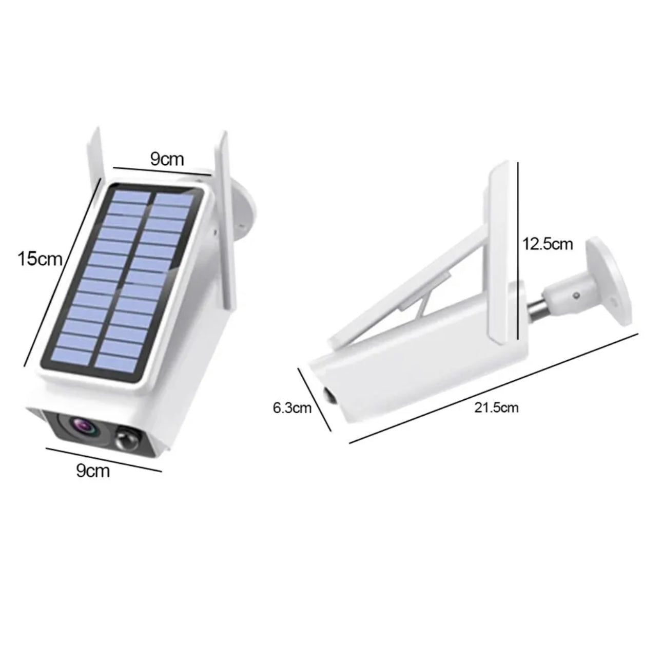 Cámara solar FHD 4MP exterior con placa