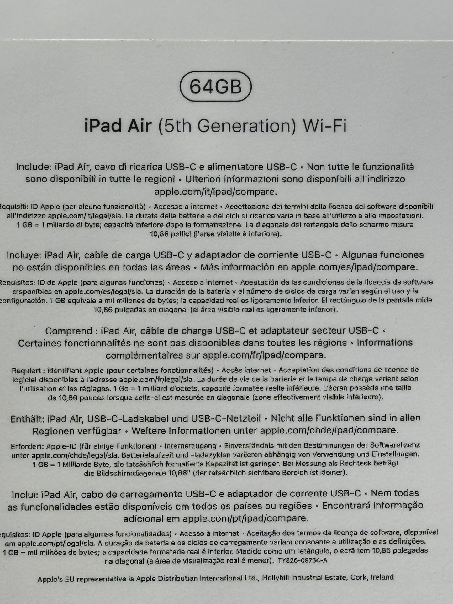 Apple Reestreno+: iPad Air m1 64gb