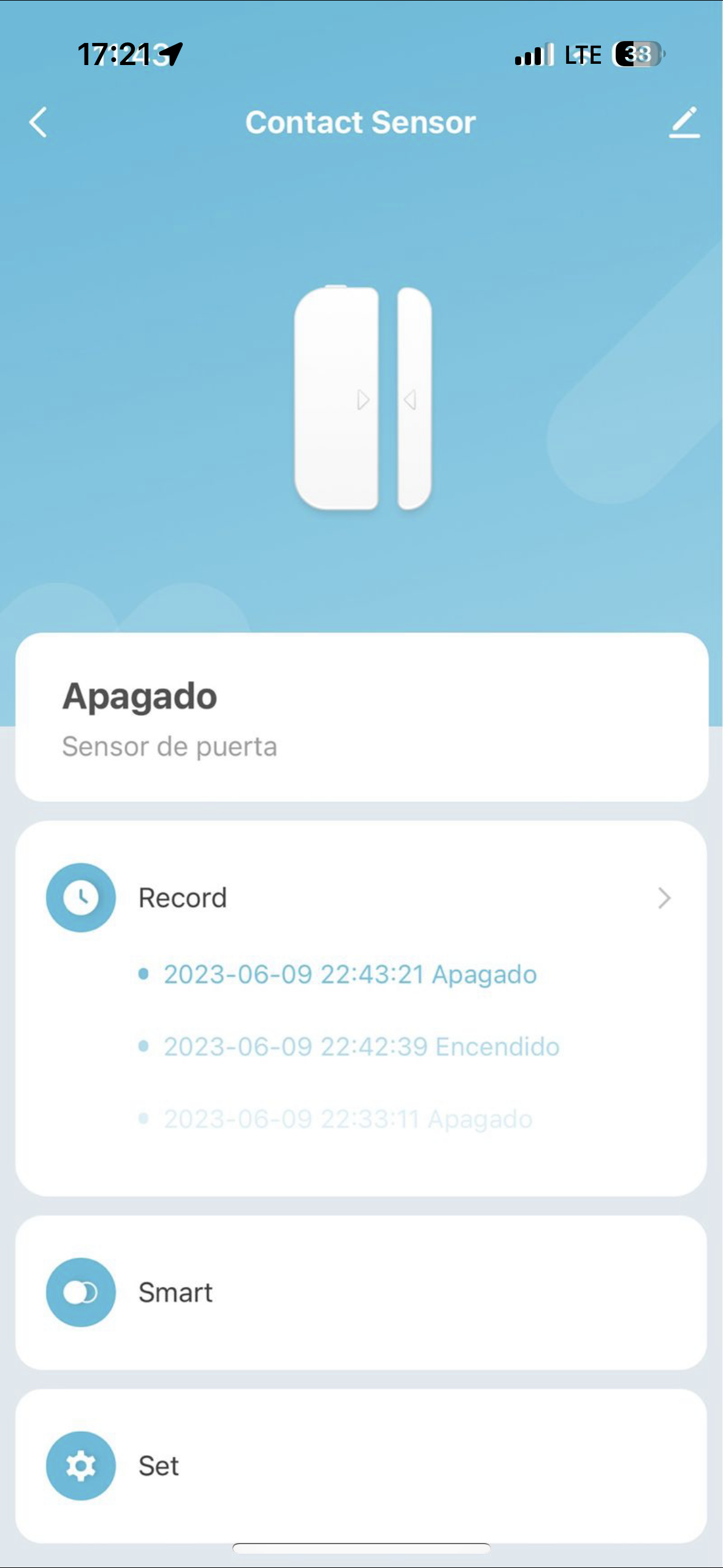 6.Seguridad: Alarma para puerta / ventana wifi Pilas